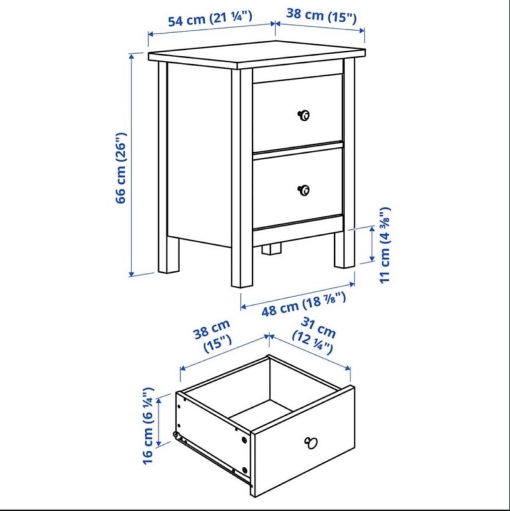 Szafka nocna Hemnes ikea