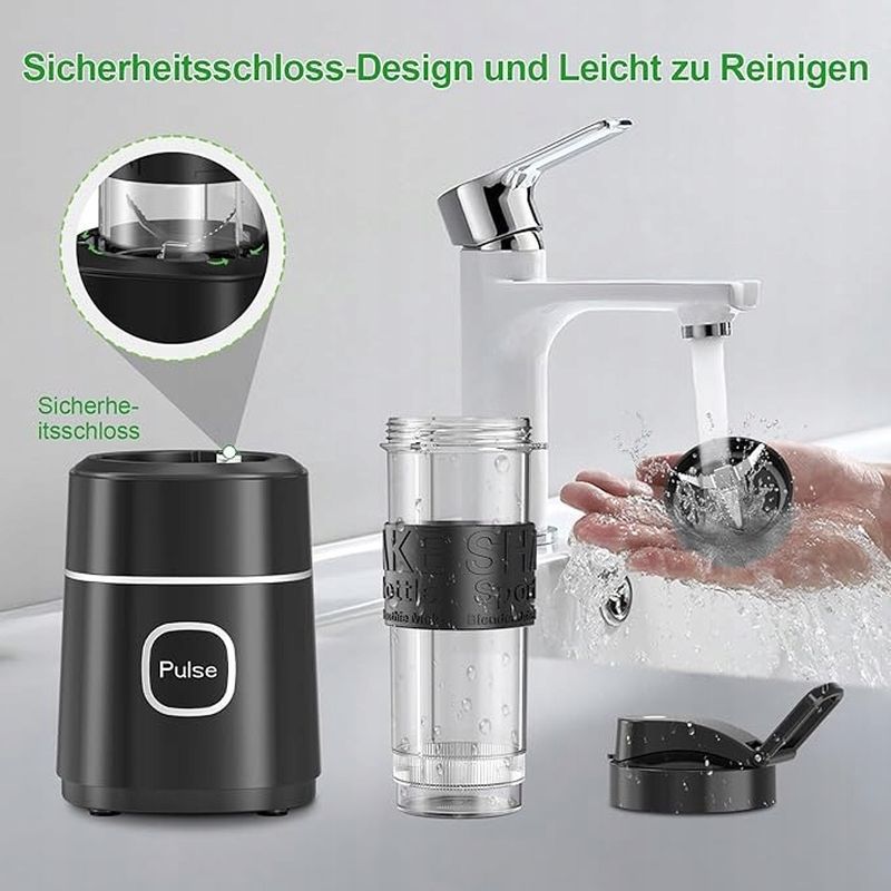 Blender Ftsmtk, przenośny blender do koktajli z 2 kubkami o poj. 570 m