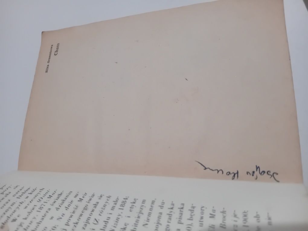 Eliza Orzeszkowa Cham seria koliber