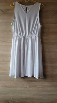 Biała letnia sukienka z haftem Atmosphere r. 44