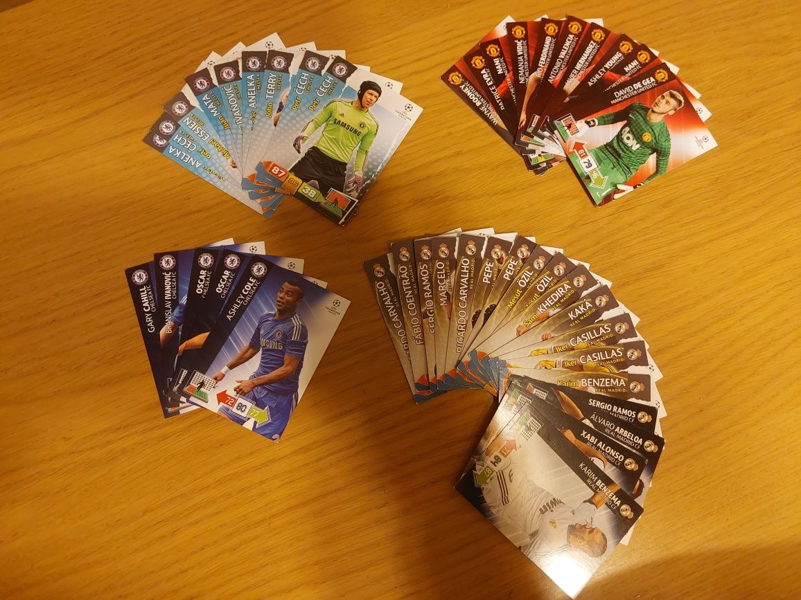 Karty piłkarskie UEFA Chempions League 136 kart -drużyny i specjalne