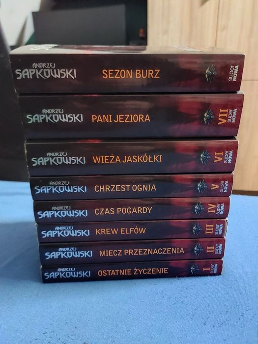 Książki Wiedzmin 1-8 (+ Sezon burz)