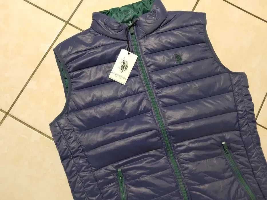 US POLO ASSN Nowy z Metkami i Logo Bezrękawnik Dwustronny Męski XL