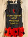 Funny fashion 40/ 42 czarna sukienka halloween Biedronka Vintage