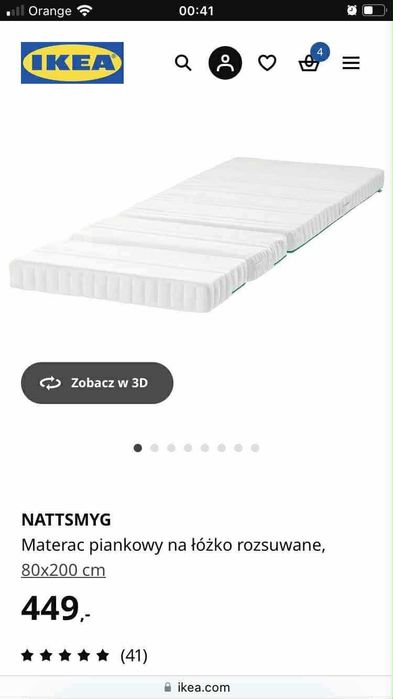 Rozsuwane łóżko dla dziecka IKEA+materac