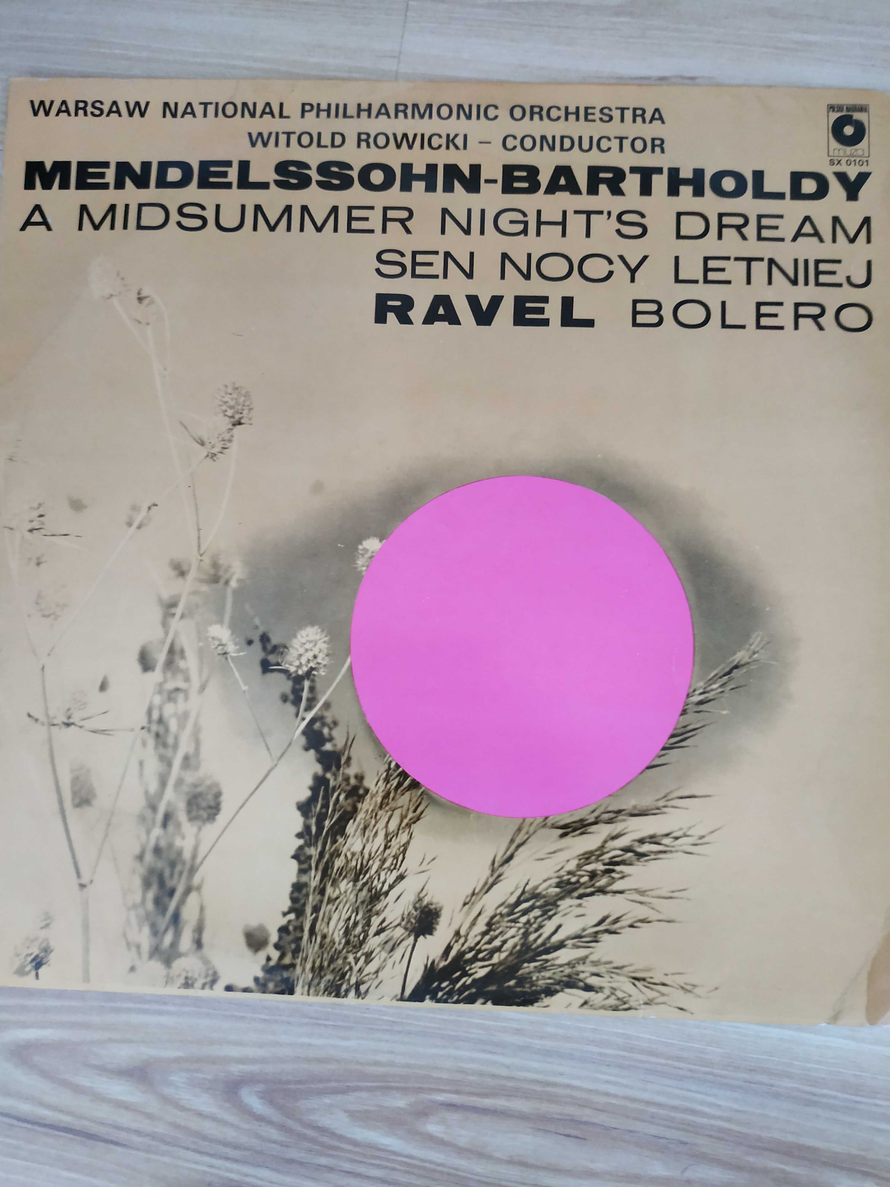 Sprzedam Mendelssohn-Bartholdy, Ravel-Bolero, Sen nocy letniej-winyl
