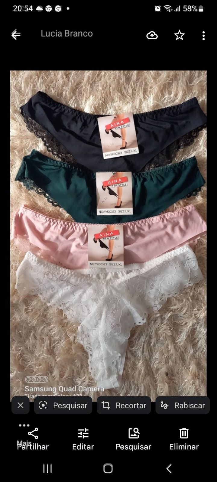 Cuecas varios modelos. Cueca, tanga, asa delta. A partir de 1.50€