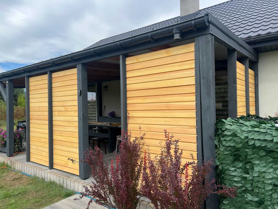 Uchwyt antracyt żaluzje drewniane ruchome deseczki tarasowe producent