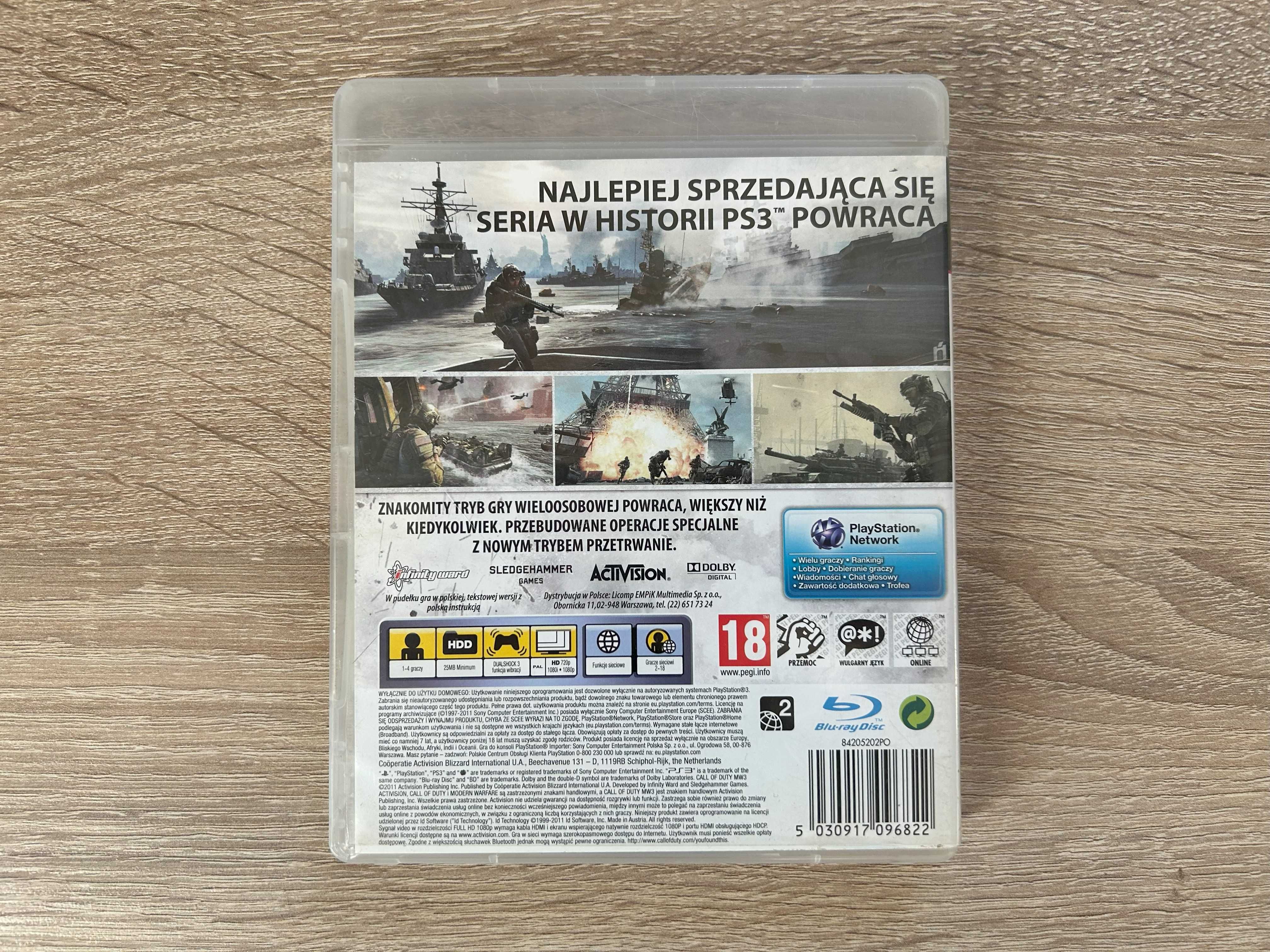 Call of Duty: Modern Warfare 3 - PS3 - PL - stan Używany, sprawny 100%