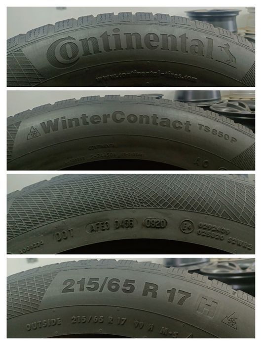 2020r 8mm 2 x 215/65/17 Continental TS850P Opony Zimowe Wysyłka
