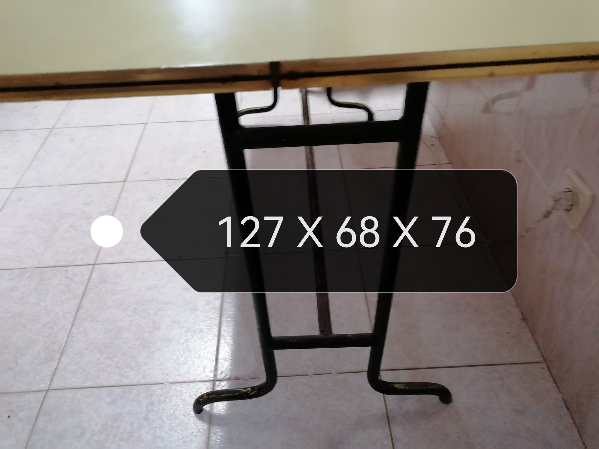 Mesa de cozinha retangular 130x70