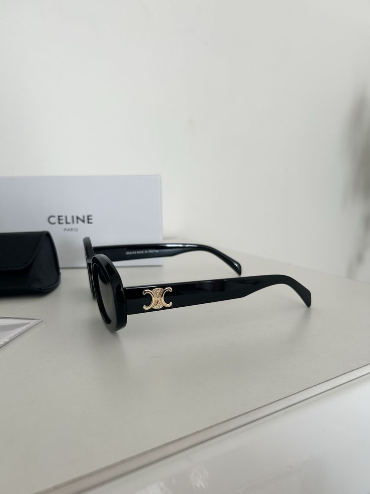 Czarne przeciwsłoneczne okulary „celine”