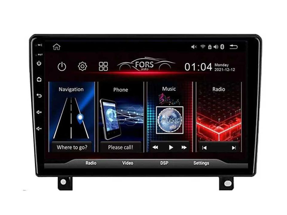 Radio samochodowe Android Peugeot 407 (9", black) 2004.-2011