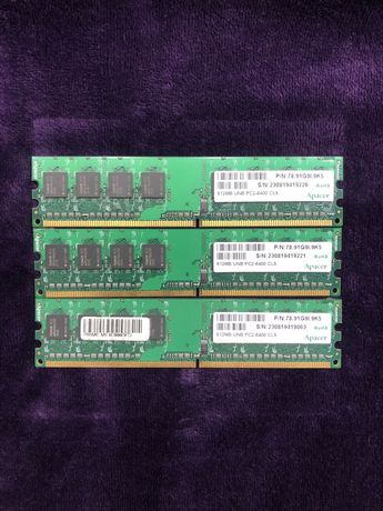 Оперативная память DDR2 apacer PC2-6400 cl5