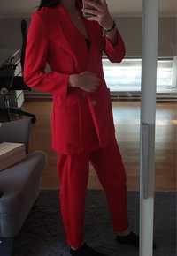 garnitur damski komplet czerwony M/L/XL