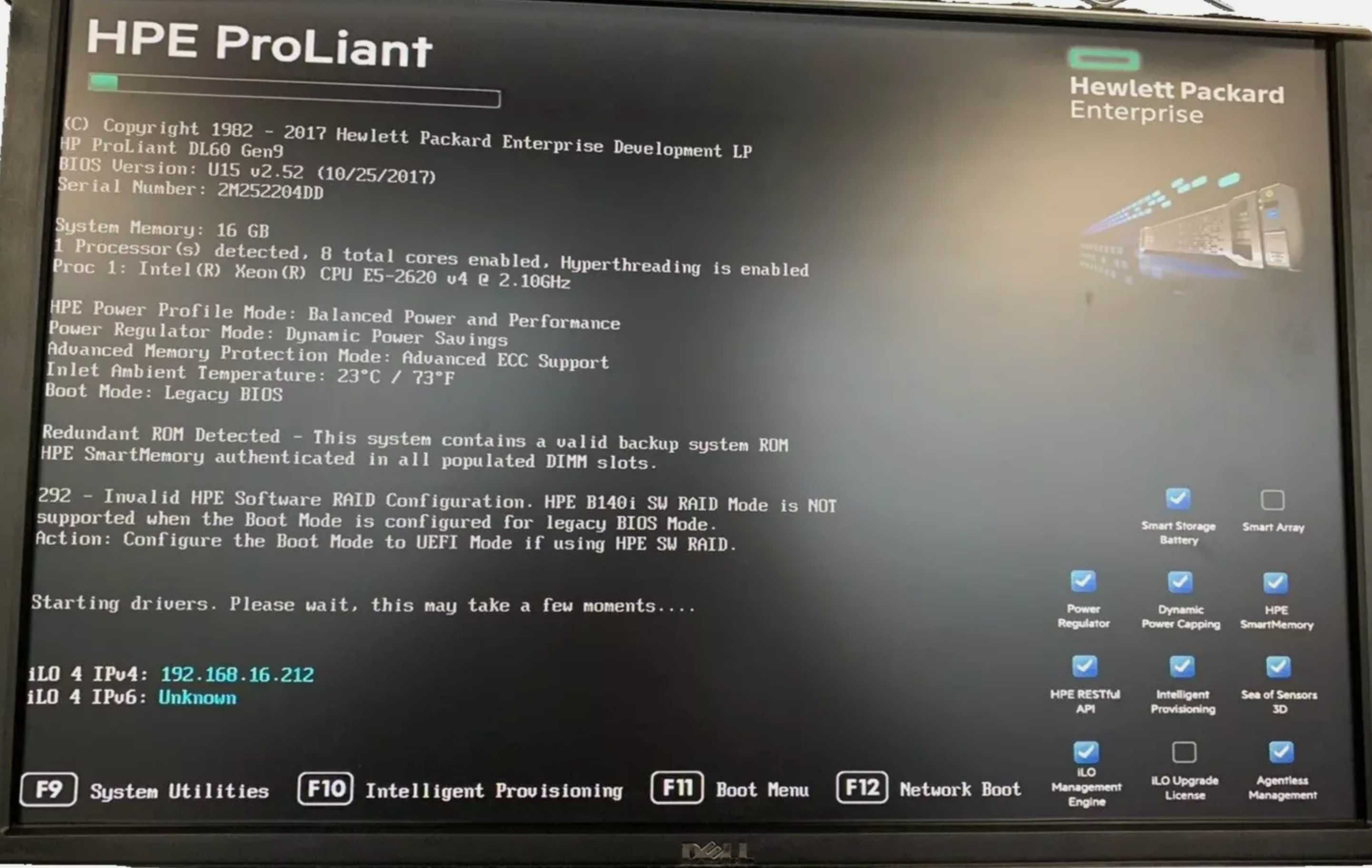 Сервер HP ProLiant DL60 Gen 9 Xeon E5-2620 v4, 32GB ECC DDR4-2400