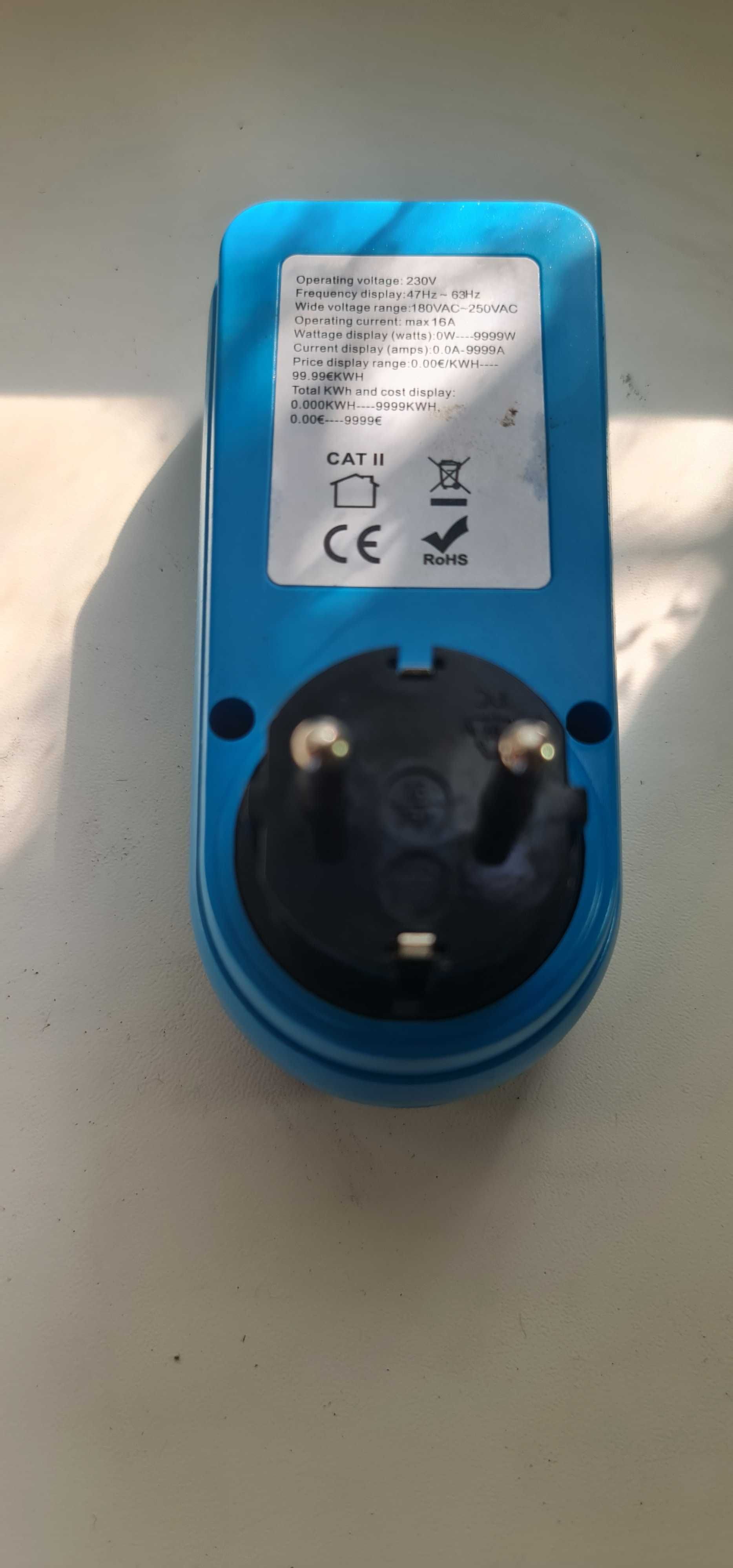 Измеритель переменного тока мощности, вольтметр, таймер, 230V 50Hz
