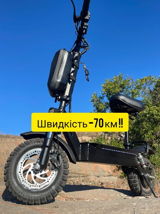 ‼️МЕГА ВЕЛИКІі колеса.Потужний електросамокат 1200 Вт /70 км ‼️