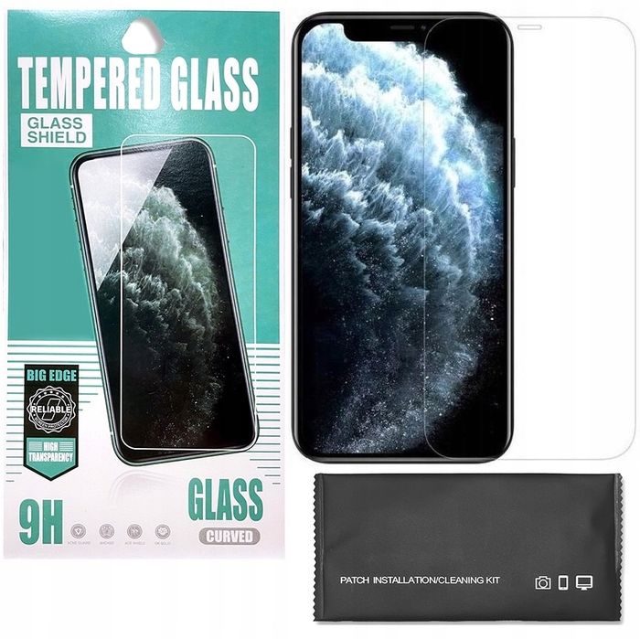 Szkło Hartowane Do Iphone 12 / 12 Pro Pełne Premium 9H Big Edge