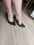 Buty na obcasie butelkowa zieleń