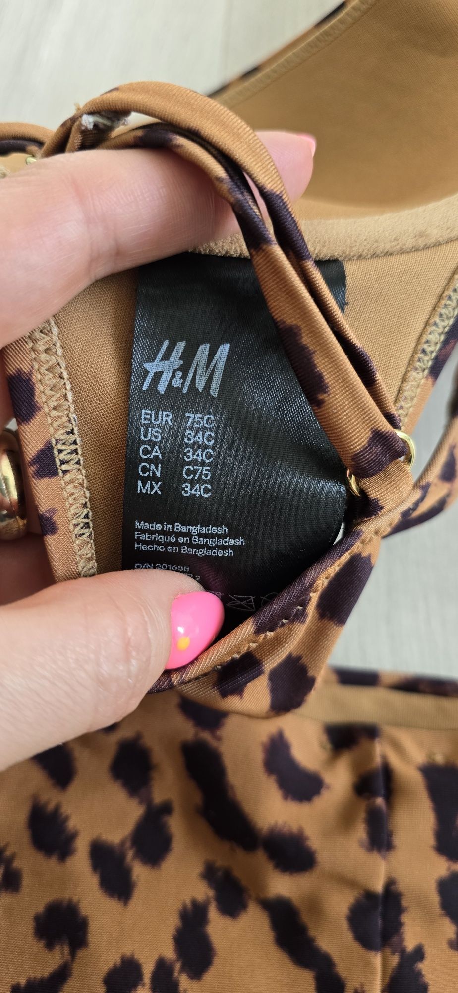 H&M strój kąpielowy dwuczęściowy panterka r. S 75C
