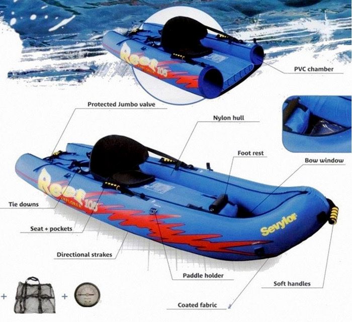 Kayak Canoa insuflável SEVYLOR REEF 105