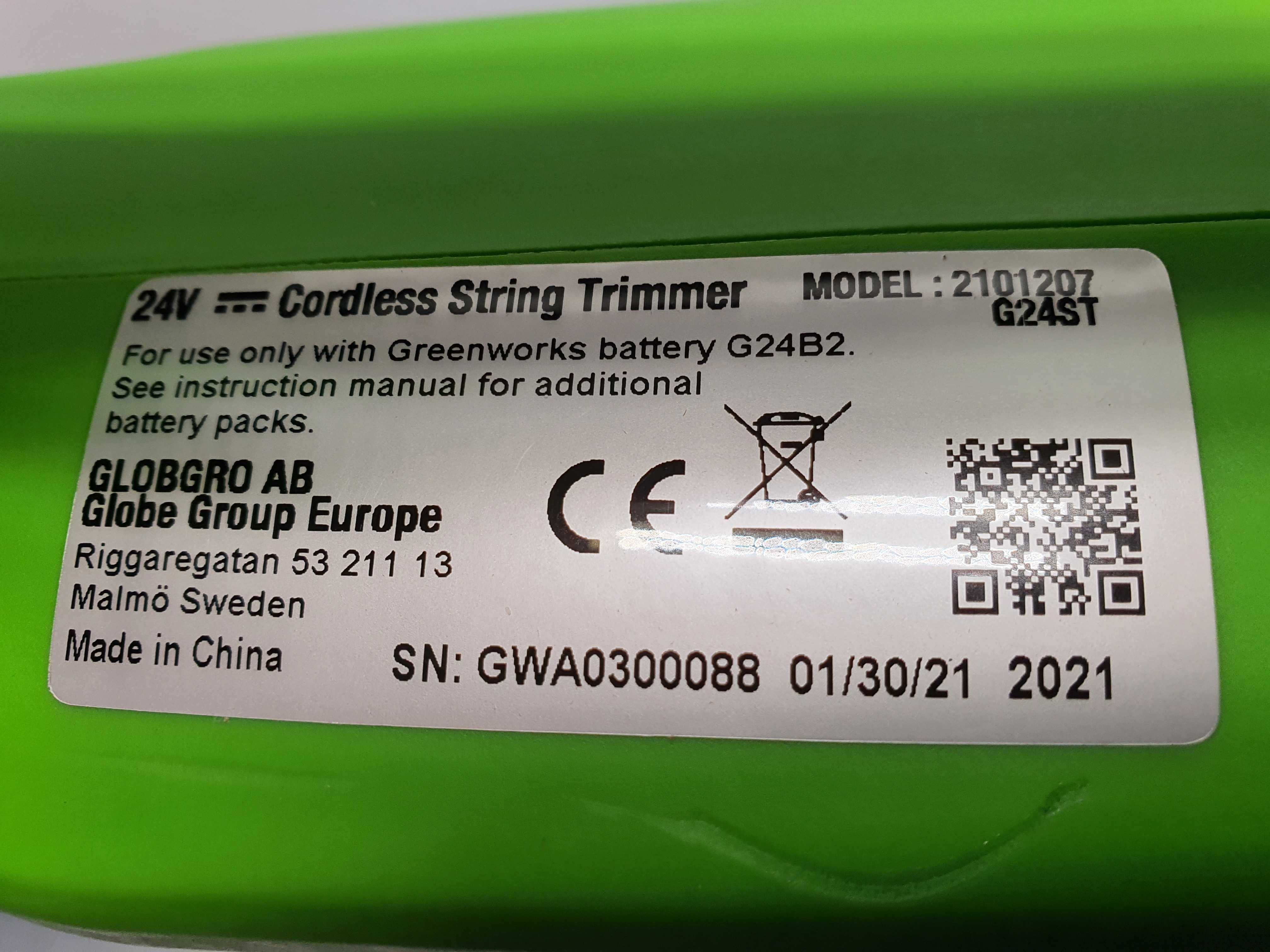 Podkaszarka Akumulatorowa 24V Greenworks G24LTK2 #68377
