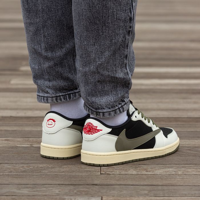 Кроссовки Nike Air Jordan 1 Retro Low Og Sp Travis Scott Olive