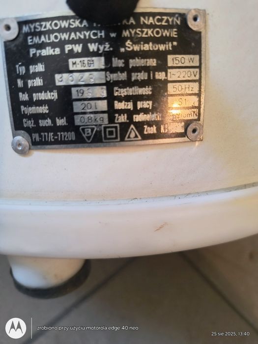 Pralka Frania z 1989 roku