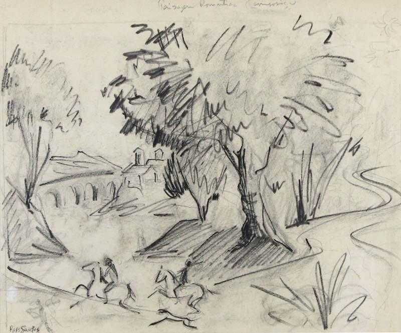 Manuel Reys Santos - Original - assinado e moldura