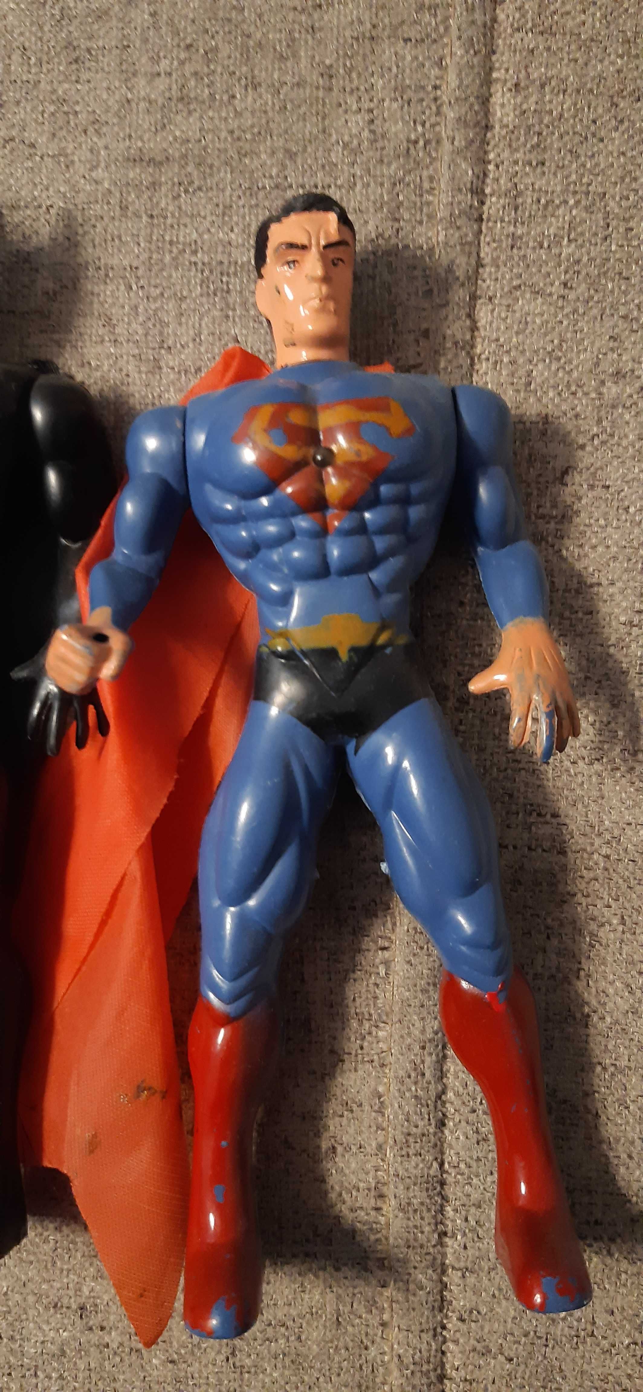 stare plastikowe zabawki superman i batman dla kolekcjonerów