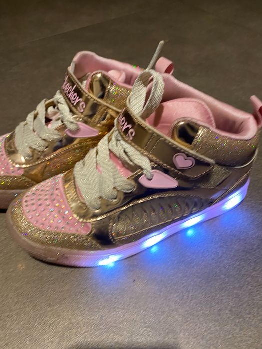 Sketchers świecące Led wysokie botki buty sneakersy 32