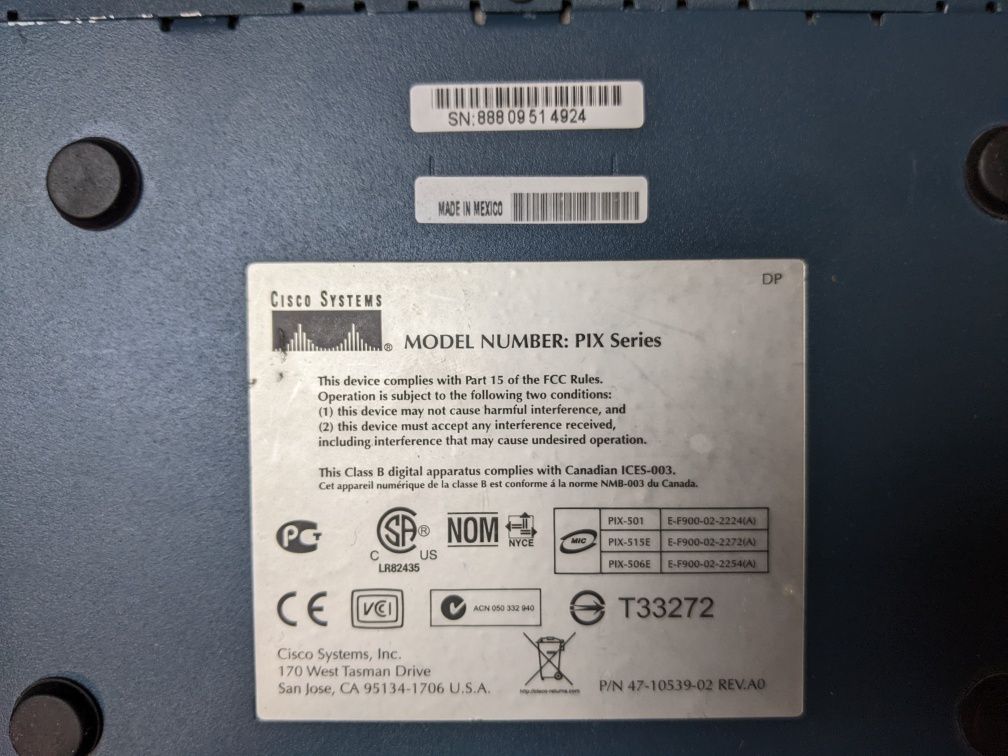 Cisco pix 501 (firewall)