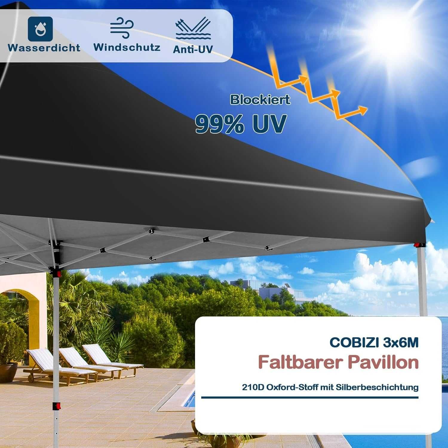 Namiot ogrodowy/pergola/pawilon/wiata/altana/ zadaszenie 3x6M !A3007!