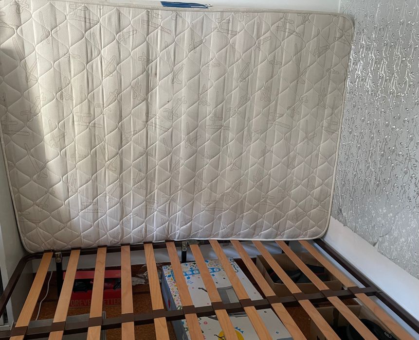Bed frame with mattress