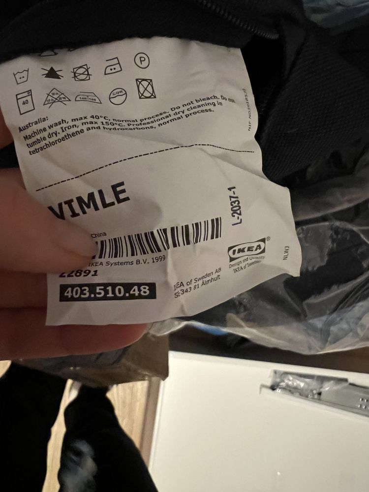 Ikea VIMLE Pokrycie sekcji 2-osobowej granatowy orrsta nr 403.510.48