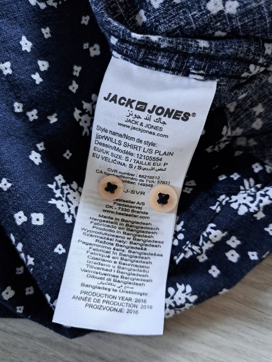 Koszula bawełna +len Jack & Jones rozm.S