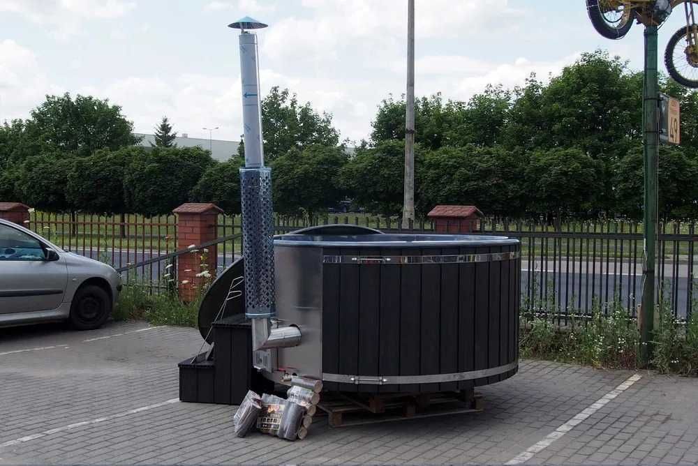 Balia bania ogrodowa jacuzzi gorąca beczka spa hydro aero led