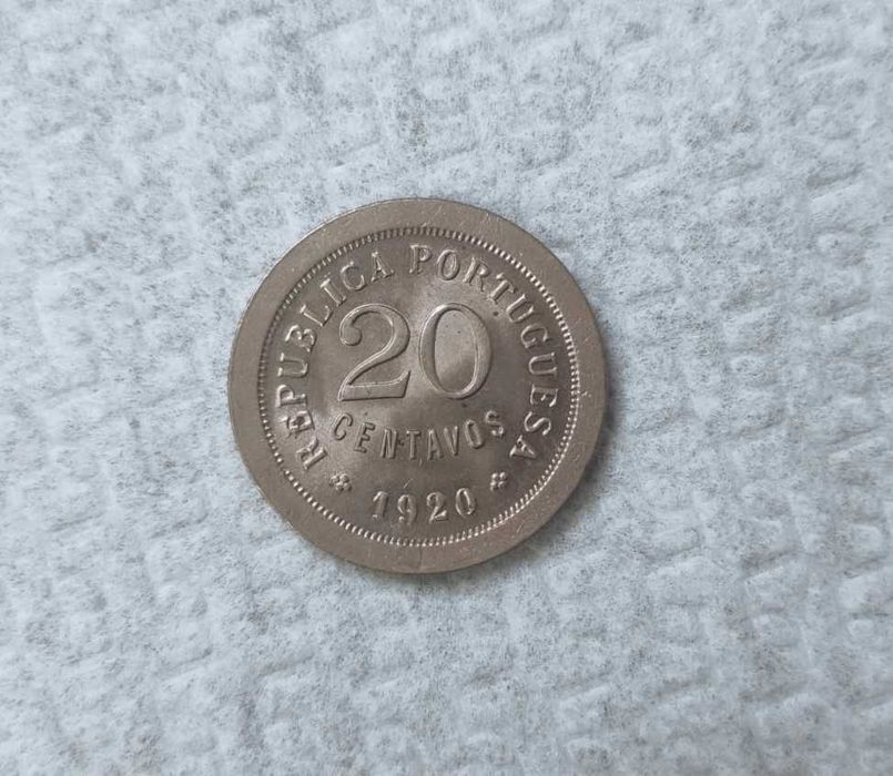 Moeda 20 Centavos 1920 como NOVA