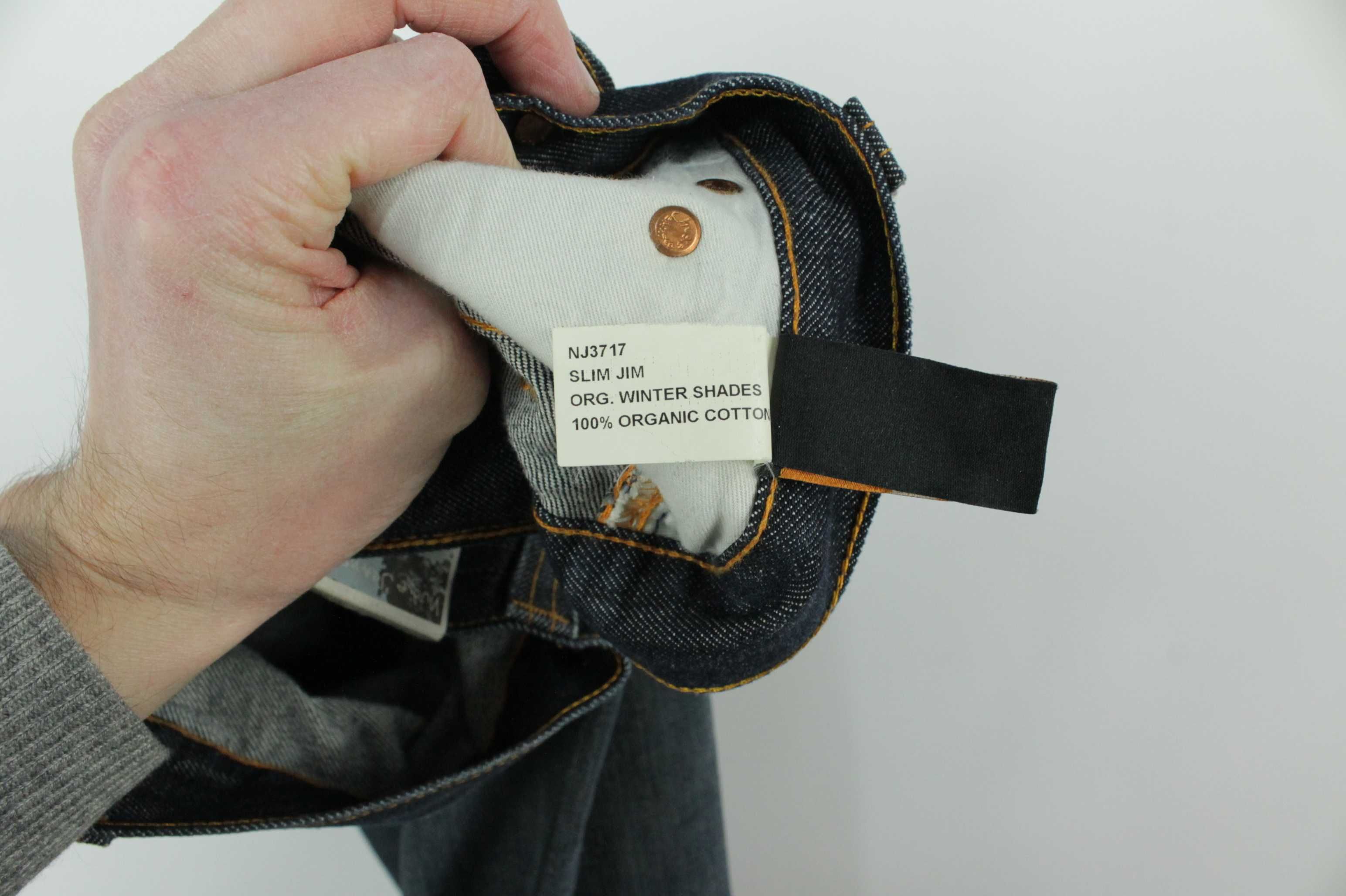 Якісні джинси Nudie Jeans Slim Jim ORG Winter Shades Denim W30/L34