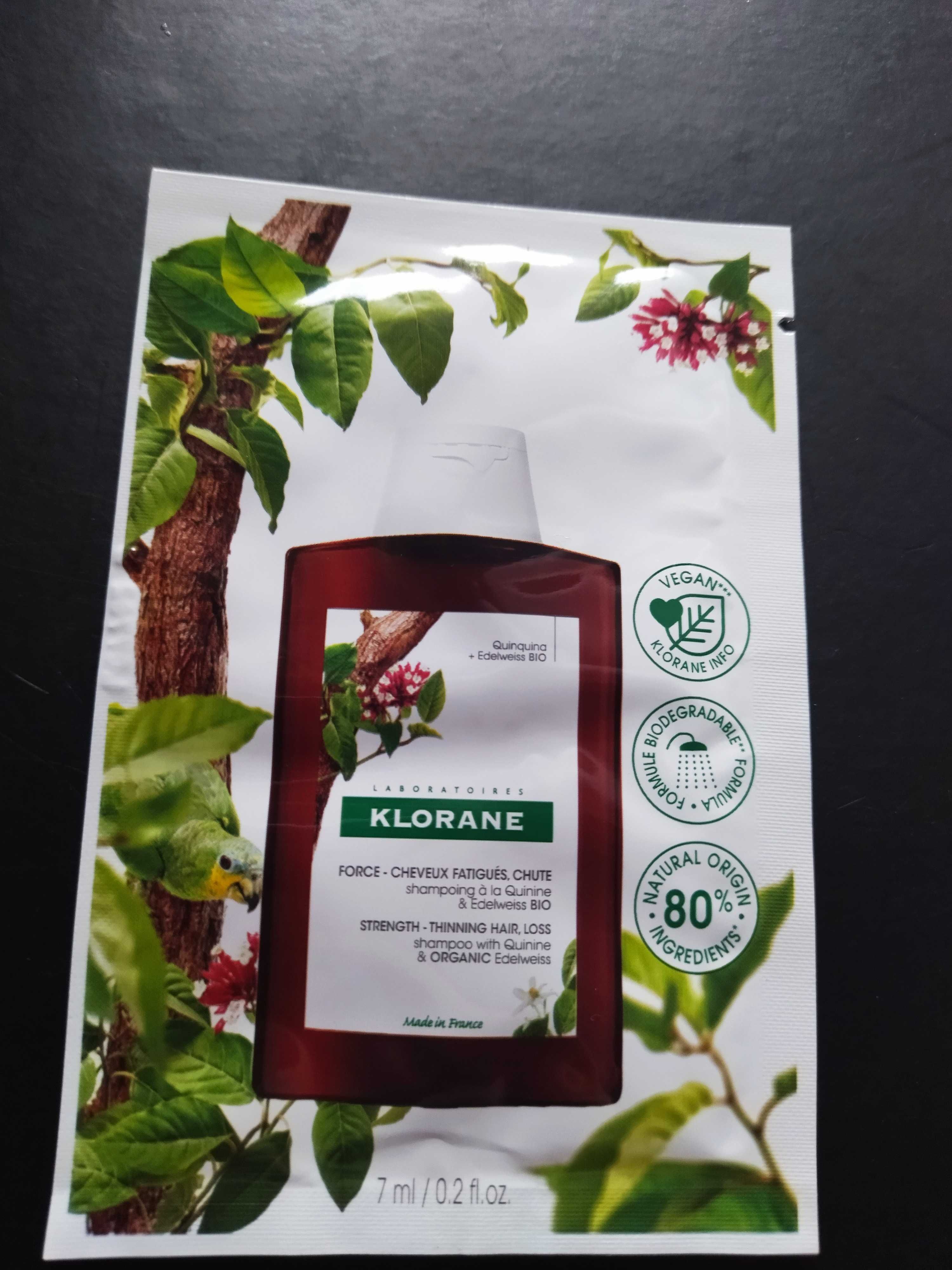 KLORANE Szampon z chininą i organiczną szarotką - wzmocnienie 70ml