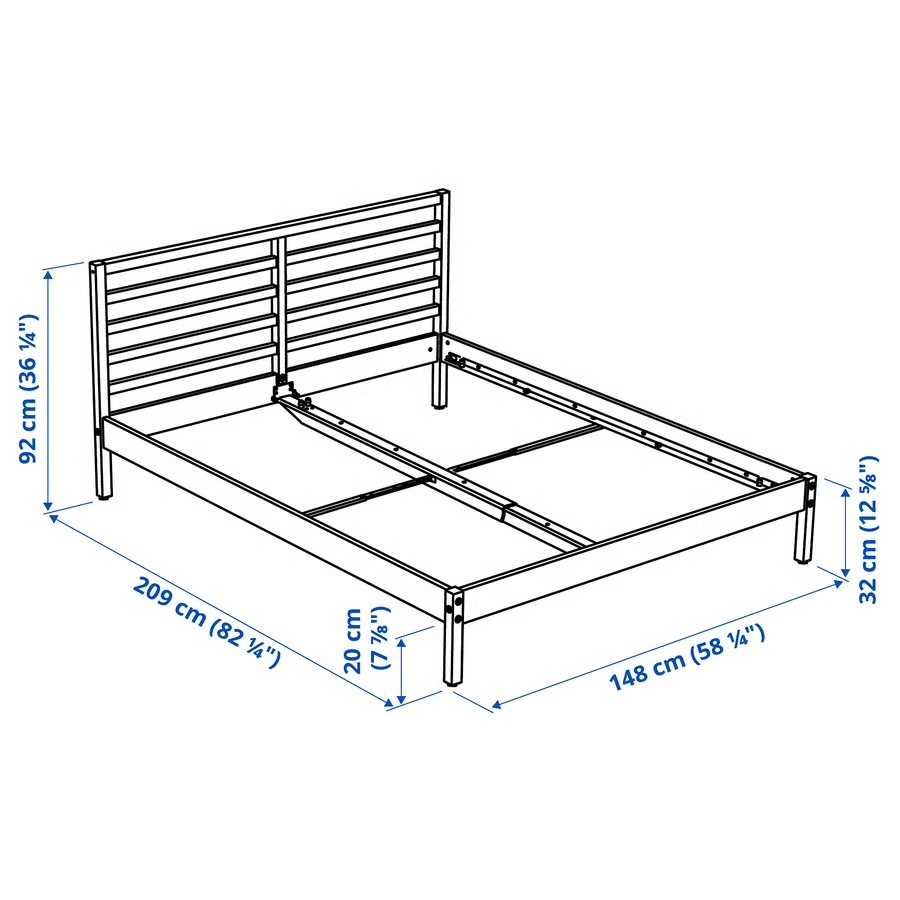 Cama em madeira maciça 140 x 200 com estrado de ripas (colchão grátis)