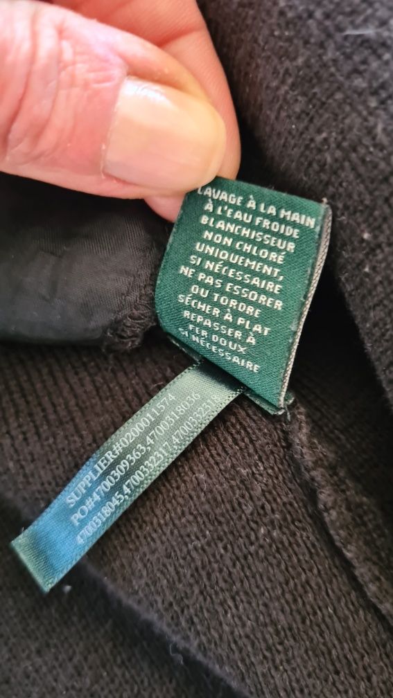 Kardigan Marynarka Ralph Lauren. Czarny zapinany na guziki. Rozmiar M