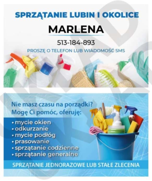 Sprzątanie Lubin i Okolice .