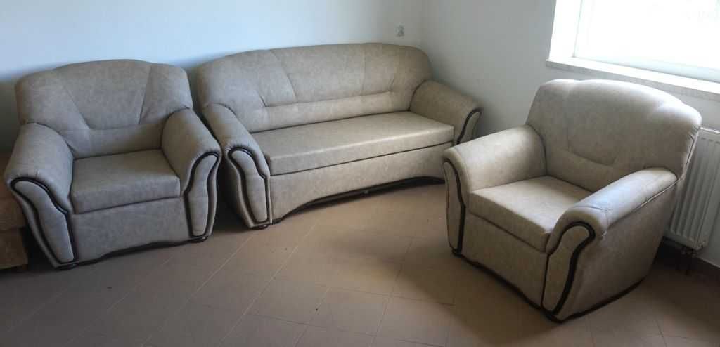 Komplet sofa z fotelami