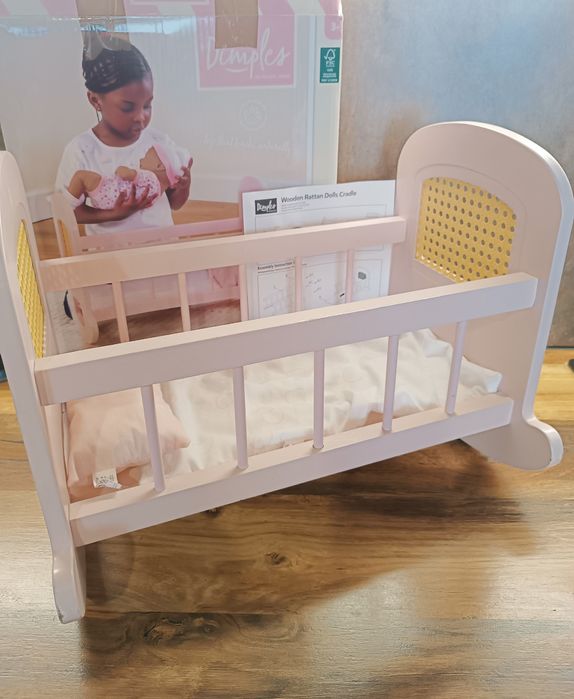 Дерев'яна кроватка для пупса до 45см