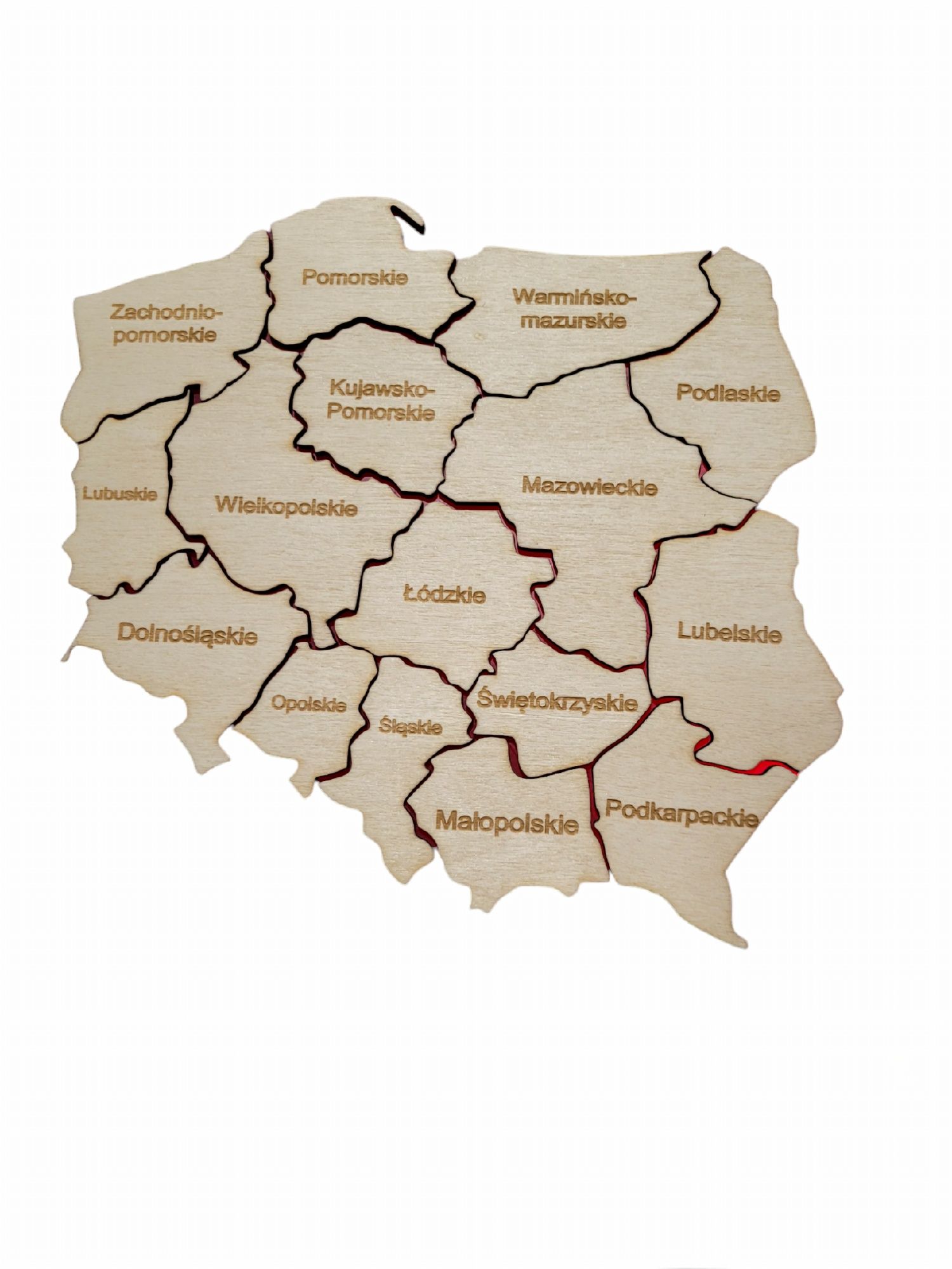 Mapa Polski - wojewodztwa