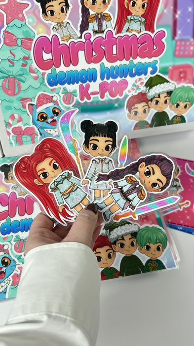 K-pop demon hunters к-поп демон хантерс хантрікс га липучках ліпучках