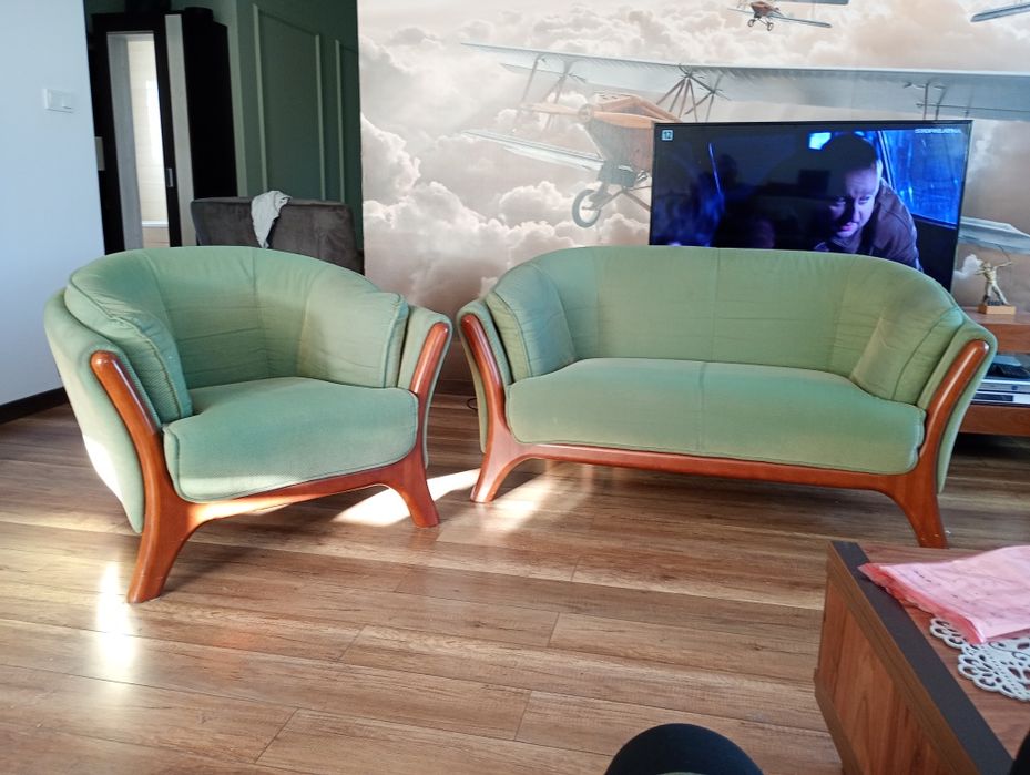 Zestaw mebli sofa plus fotel