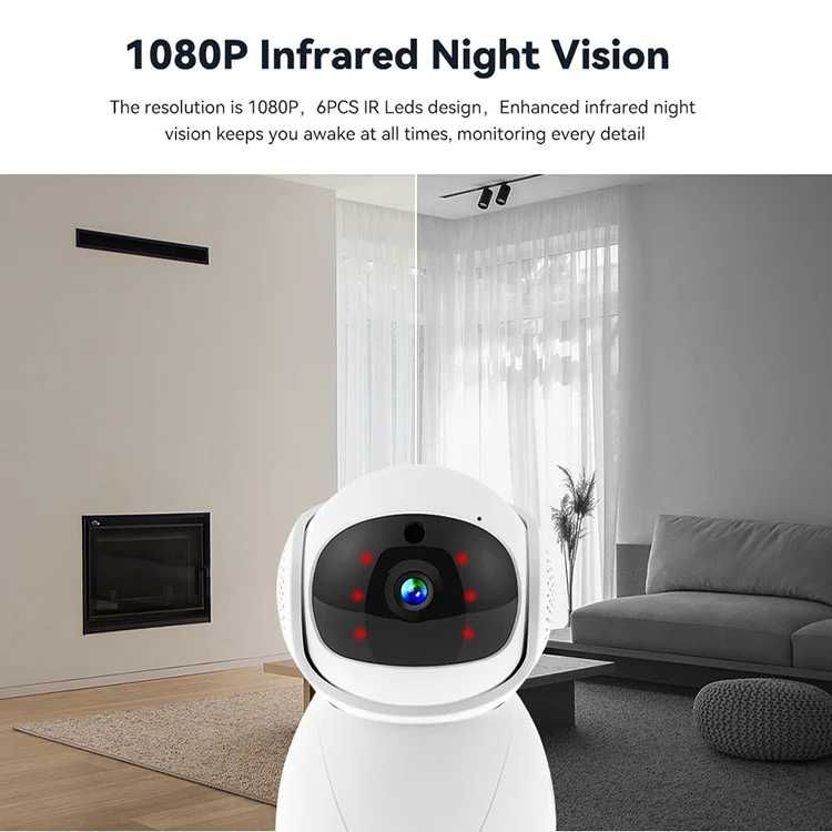 1080 IP WI-FI Камера, поворотна, нічне бачення аудіо мобільний додаток